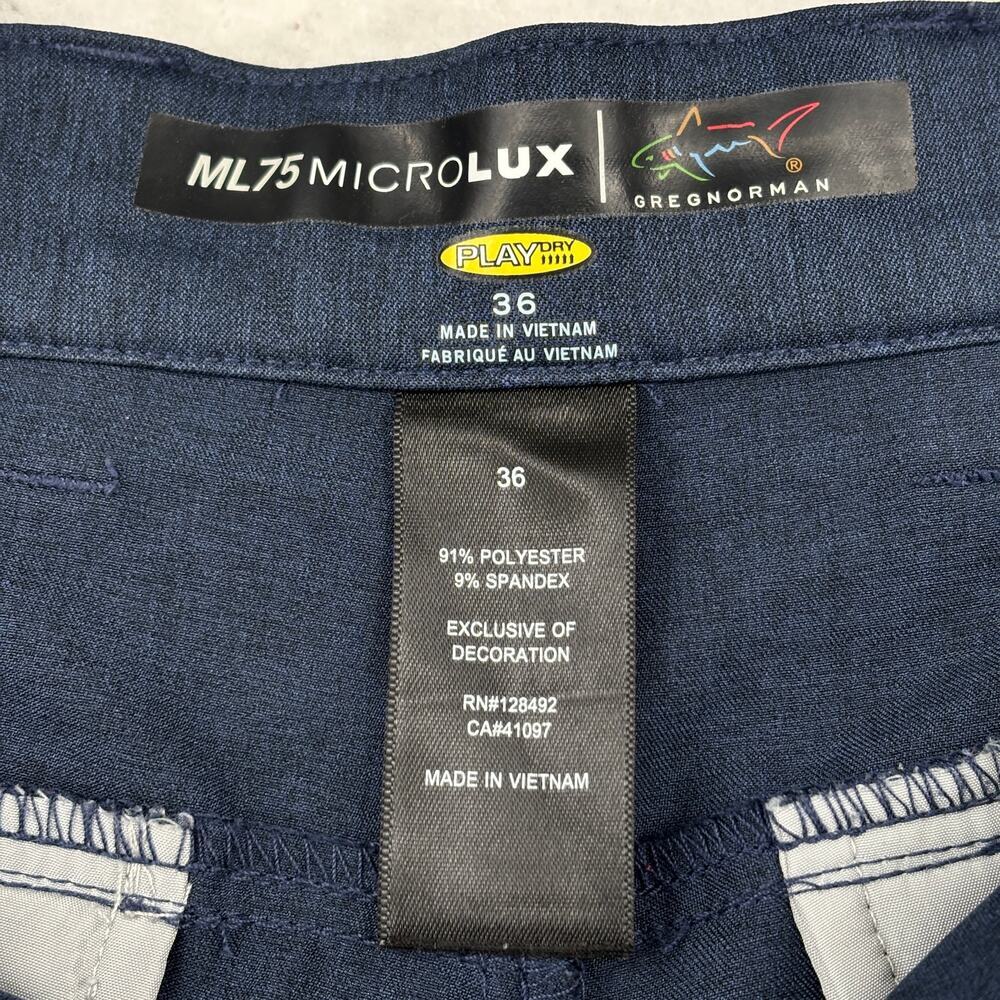 Greg Norman Golf Shorts Mens Size 36 Blue ML75 MicroLux Stretch - Picture 4 of 9